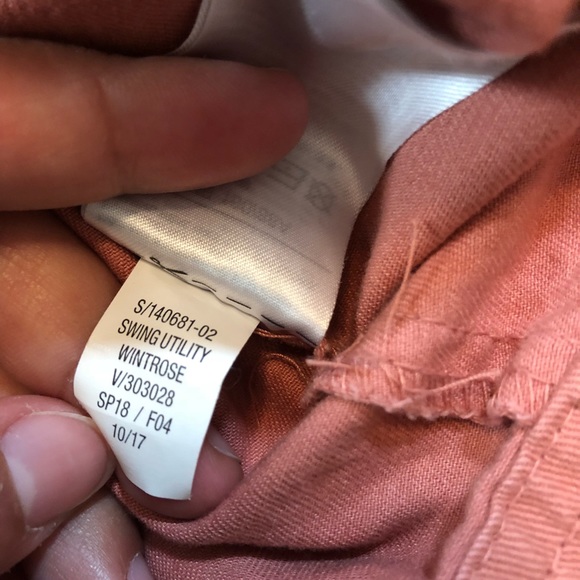 Salmon Colored Twill Utility Swing Jacket Small - Picture 6 of 6